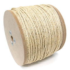 Mibro - Rope; Type: Twisted Rope ; Head/Holder Diameter (Inch): 1/4 ; Material: Sisal ; Load Capacity (Lb.): 48.000 ; Maximum Length: 1200.00 ; Color: Natural - Exact Industrial Supply