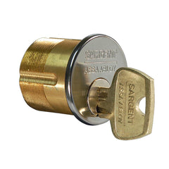 Sargent - Cylinders; Type: Mortise ; Keying: LE Keyway ; Number of Pins: 6 ; Material: Brass ; Finish/Coating: Stainless Steel - Exact Industrial Supply