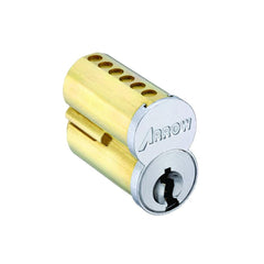 Arrow Lock - Cylinders; Type: Interchangeable Core ; Keying: GB Keyway ; Number of Pins: 6 ; Material: Brass ; Finish/Coating: Satin Chrome - Exact Industrial Supply