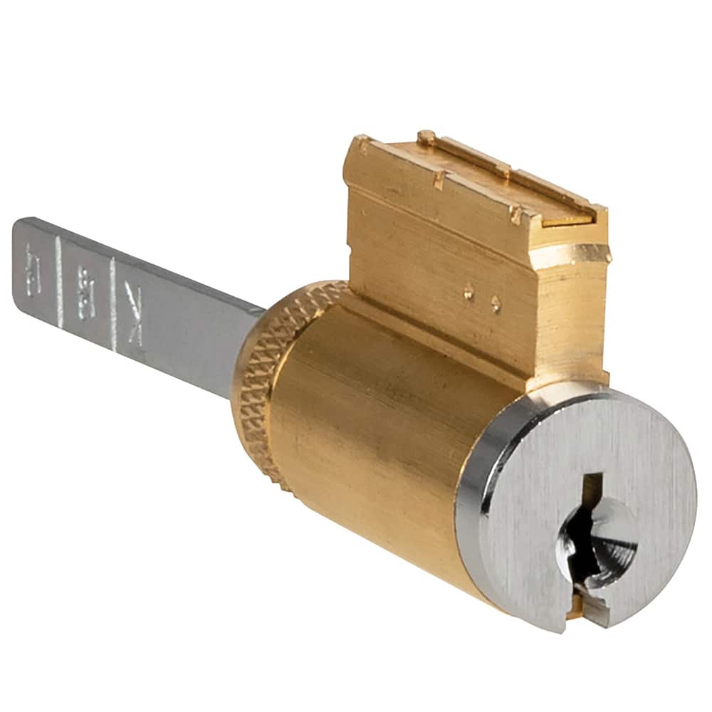 Arrow Lock - Cylinders; Type: Conventional Core ; Keying: AR Keyway ; Number of Pins: 6 ; Material: Brass ; Finish/Coating: Satin Chrome - Exact Industrial Supply