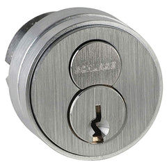 Schlage - Cylinders; Type: Mortise ; Keying: C Keyway ; Number of Pins: 6 ; Material: Brass ; Finish/Coating: Satin Chrome - Exact Industrial Supply