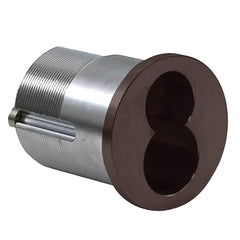 Schlage - Cylinders; Type: Mortise ; Keying: Less Core ; Number of Pins: 6 ; Material: Brass ; Finish/Coating: Satin Chrome - Exact Industrial Supply