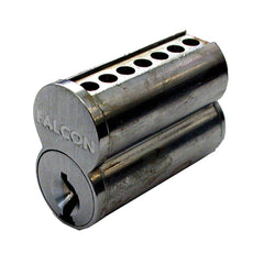 Falcon - Cylinders; Type: Interchangeable Core ; Keying: A Keyway ; Number of Pins: 7 ; Material: Brass ; Finish/Coating: Satin Chrome - Exact Industrial Supply