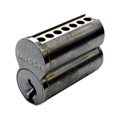 Falcon - Cylinders; Type: Interchangeable Core ; Keying: A Keyway ; Number of Pins: 7 ; Material: Brass ; Finish/Coating: Satin Chrome