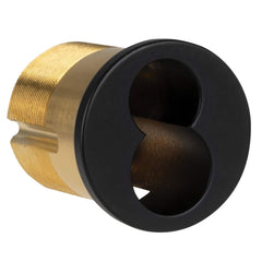 Schlage - Cylinders; Type: Mortise ; Keying: Less Core ; Number of Pins: 6 ; Material: Brass ; Finish/Coating: Black - Exact Industrial Supply