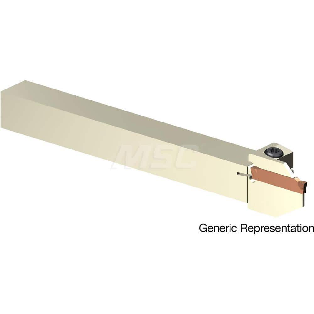 Indexable Cutoff Toolholder: 0.47″ Max Depth of Cut, 0.94″ Max Workpiece Dia, Left Hand 1/2″ Shank Height, 1/2″ Shank Width, Uses GCMN Inserts, Series GND