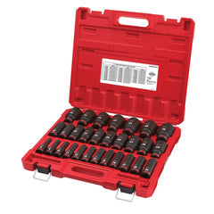 Milwaukee Tool - 29 Pc 1/2" Drive Deep Socket Set - Exact Industrial Supply