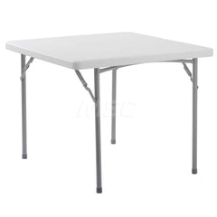 Folding Tables; Type: Folding Table; Width (Inch): 36; Length (Inch): 36; Color: Speckled Gray; Minimum Order Quantity: Steel, Plastic; Shipping Weight (Lb.): 26.0000; Thickness: 1-3/4; Material: Steel, Plastic; Material: Steel, Plastic