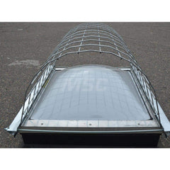 Skylight Guards; Shape: Half Round; Material: Galvanized steel; Color: Silver; Height (Inch): 15.93; Length (Inch): 36; Width (Inch): 36; Load Rating (Lb.): 401; Standards: CAL OSHA 3212 (b) ™and ™(e) ™and ™1926.501(b) (4)