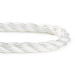 Rope; Rope Construction: 3 Strand Twisted; Material: Polyester; Nylon; Work Load Limit: 30 lb; Color: White; Maximum Temperature (F) ( - 0 Decimals): 265; Breaking Strength: 6384; Application: General Purpose; Rope Strand Count: 3; Package Type: Reel; Hea