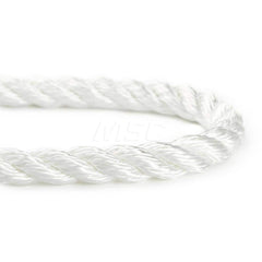 Rope; Rope Construction: 3 Strand Twisted; Material: Nylon; Work Load Limit: 60 lb; Color: White; Maximum Temperature (F) ( - 0 Decimals): 295; Breaking Strength: 3795; Application: General Purpose; Rope Strand Count: 3; Package Type: Reel; Additional Inf