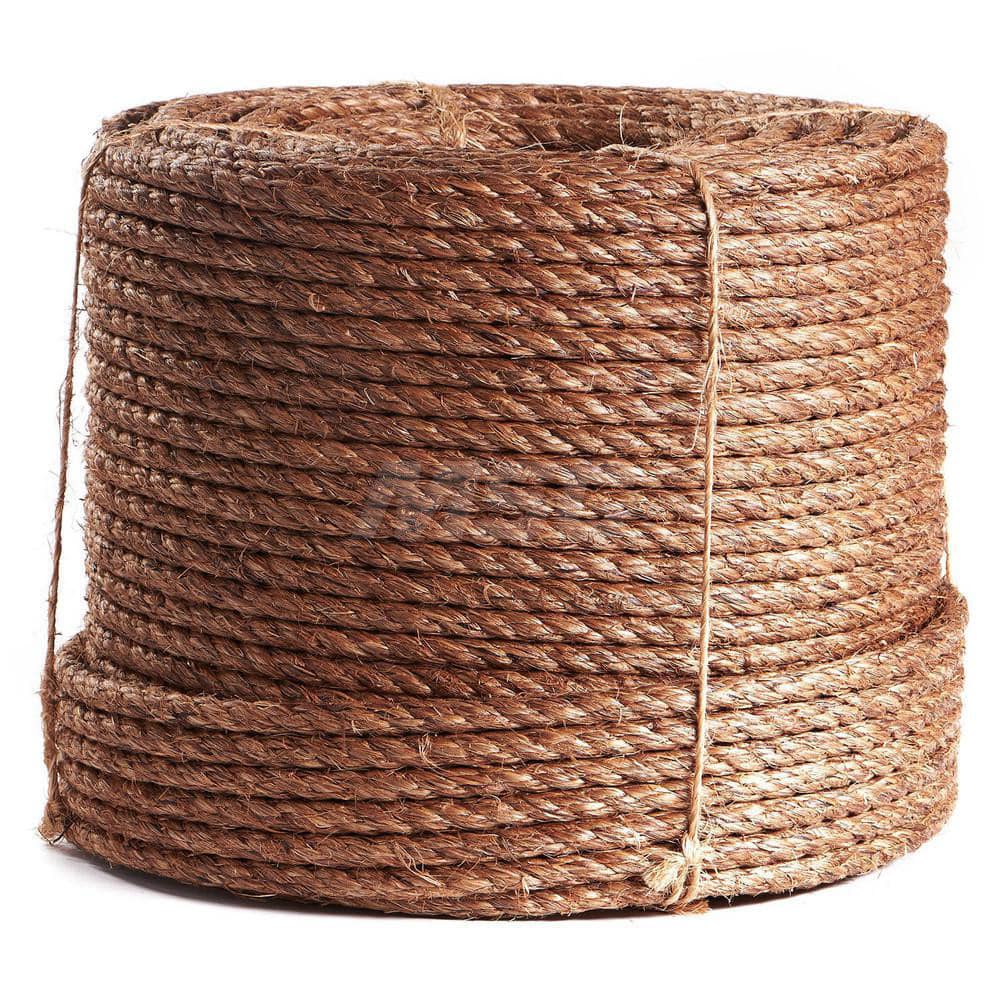 Rope; Rope Construction: 3 Strand Twisted; Material: Manila; Work Load Limit: 60 lb; Color: Brown (Natural); Breaking Strength: 4860; Application: General Purpose; Rope Strand Count: 3; Package Type: Coil; Additional Information: Additional Manufacturers