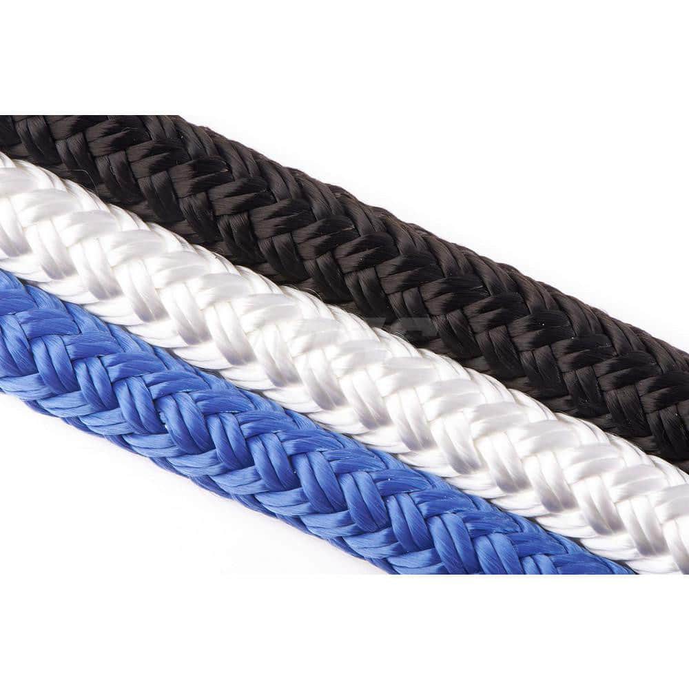Rope; Rope Construction: Double Braid; Material: Nylon; Work Load Limit: 60 lb; Color: White; Maximum Temperature (F) ( - 0 Decimals): 265; Breaking Strength: 8156; Application: General Purpose; Cover Material: Nylon; Rope Strand Count: 16; Package Type: