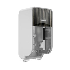 ICON Coreless Standard Roll Toilet Paper Dispenser 2 Roll Vertical, Ebony Woodgrain Design Faceplate; 1 Dispenser and Faceplate per Case