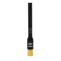 End Brushes: 1/2″ Dia, 0.022″ Wire Dia, Ceramic & Nylon, Crimped Wire 5/8″ Trim Length, 3/8″ Shank Dia, 10,000 Max RPM