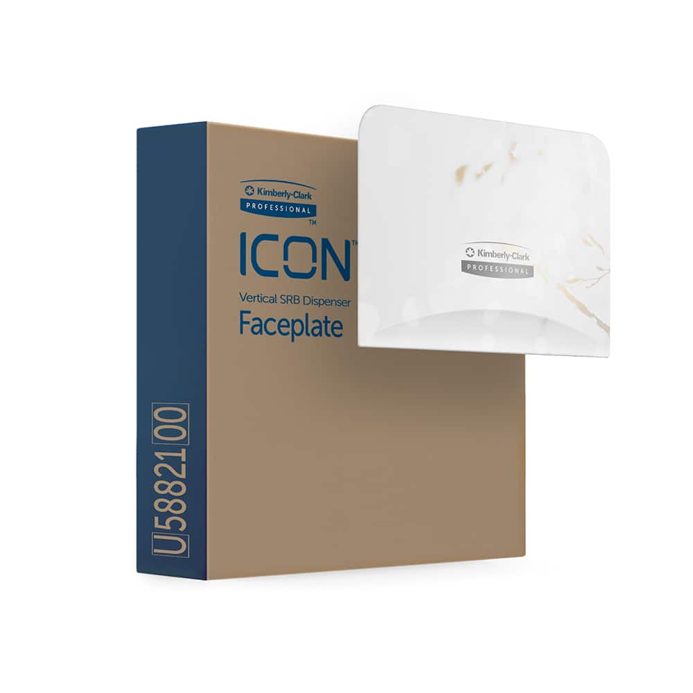 ICON Faceplate, Cherry Blossom Design, for Coreless Standard Roll Toilet Paper Dispenser 2 Roll Vertical; 1 Faceplate per Case
