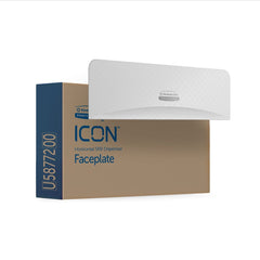 ICON Faceplate, White Mosaic Design, for Coreless Standard Roll Toilet Paper Dispenser 2 Roll Horizontal; 1 Faceplate per Case