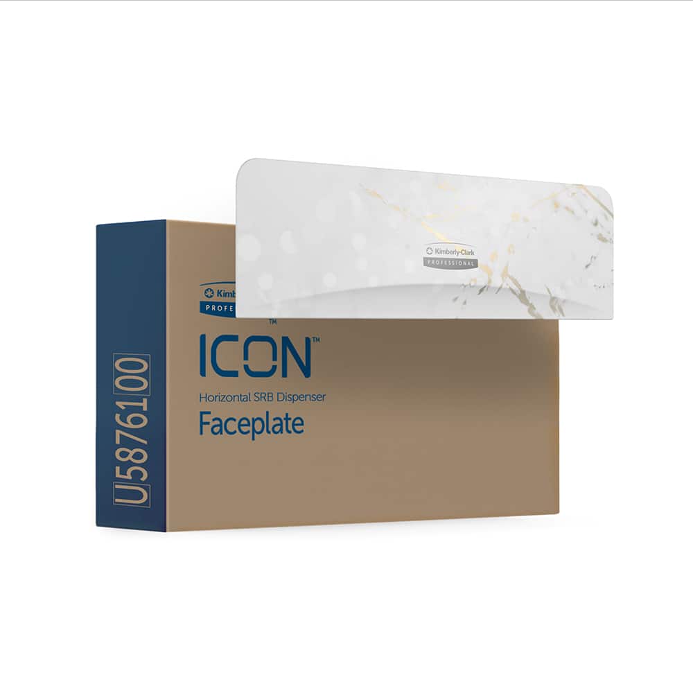 ICON Faceplate, Cherry Blossom Design, for Coreless Standard Roll Toilet Paper Dispenser 2 Roll Horizontal; 1 Faceplate per Case