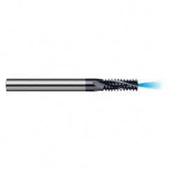 ‎0.1800″ Cutter Diameter × 0.5000″ (1/2″) Length of Cut Carbide Multi-Form 1/4″-20 Thread Milling Cutter Coolant Through, 3 Flutes, AlTiN Coated - Exact Industrial Supply