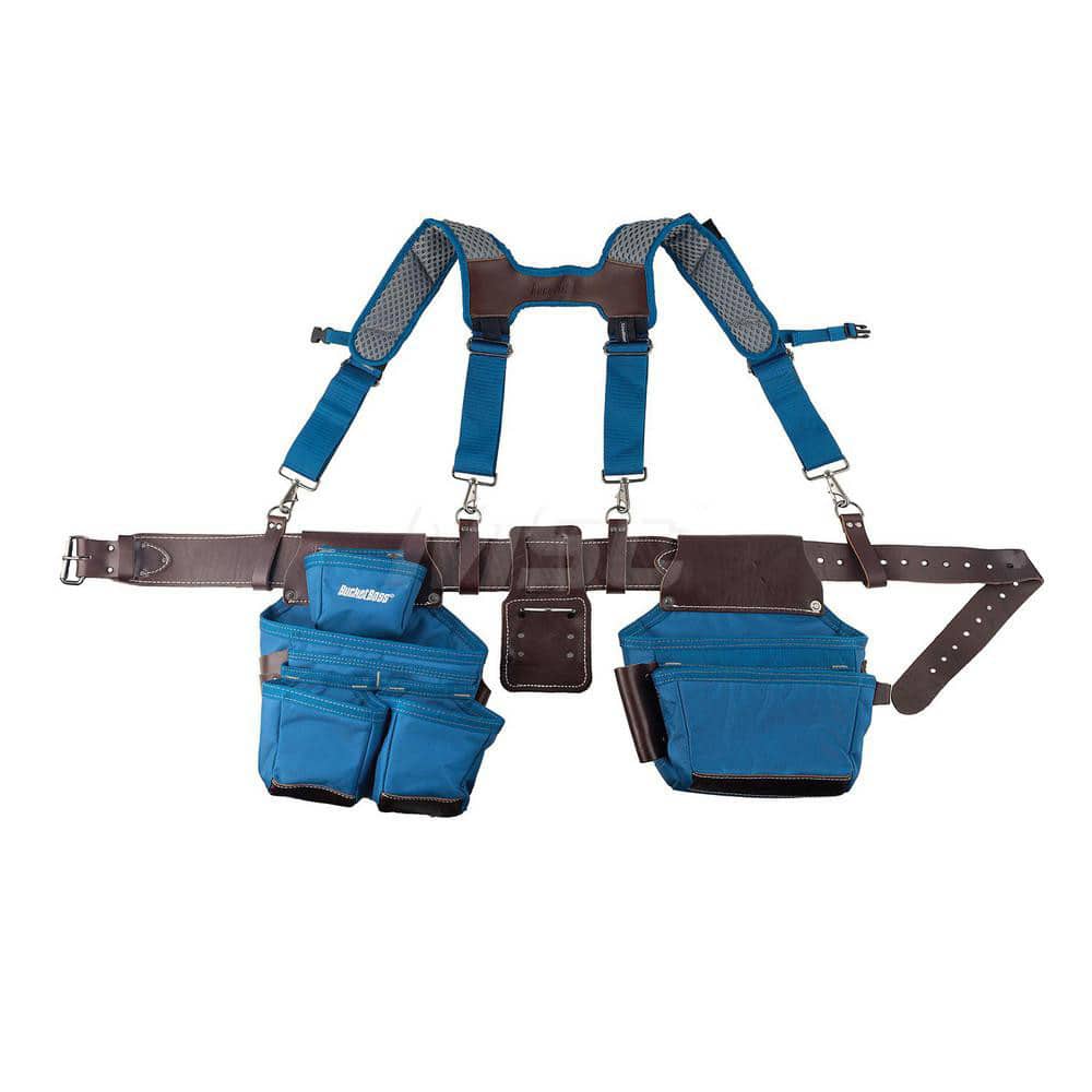 Tool Aprons & Tool Belts; Tool Type: Belts & Suspenders; Minimum Waist Size: 30; Maximum Waist Size: 52; Material: Leather; Number of Pockets: 2.000; Color: Royal Blue; Minimum Order Quantity: Leather; Tool Style: Belts & Suspenders; Minimum Waist Size: 3