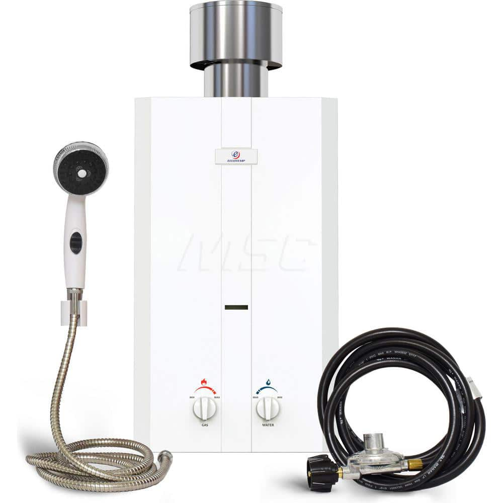 Gas Water Heaters; Commercial/Residential: Residential; Commercial/Residential: Residential; Type: Tankless; Fuel Type: Liquid Propane (LP); Fuel Type: Liquid Propane (LP); Indoor or Outdoor: Outdoor; Tankless: Yes; Tank Capacity (Gal.): 0.00; Temperature