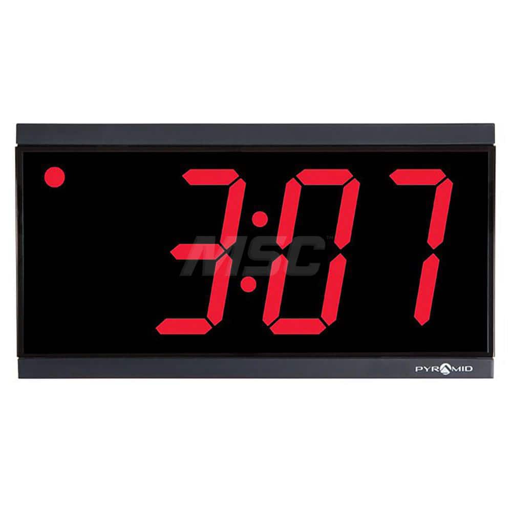 Clocks & Multi-Function Clocks; Type: Digital; Color: Black; Type: Digital; Additional Information: LEd Digital; Up to 250' Viewing Distance: Black Bezel; Red LED Color; UL and cUL Listed; Includes Security Wall Bracket, Security Wall Bracket Key & User G