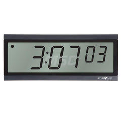 Clocks & Multi-Function Clocks; Type: Digital; Color: Black; Type: Digital; Additional Information: Includes; 2-1/2 Character, 6-Digit LCD Digital Wall Clock, Security Wall Bracket, Security Wall Bracket Key & User Guide; 7 Segment, 6-Digit; Dims.: 11-1/4