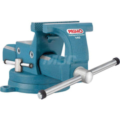 Bench Vise: 7″ Jaw Width, 8-1/2″ Jaw Opening, 4-1/2″ Throat Depth Swivel, Drop Forged Steel