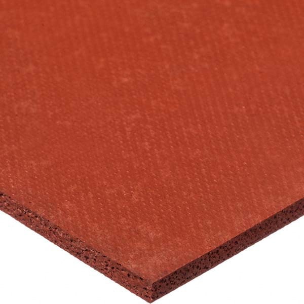 Closed Cell Silicone Foam: 12″ Wide, 24″ Long, Red Plain Backing