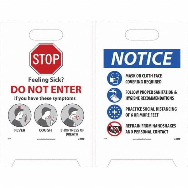 NMC - Cone & A Frame Floor Signs Shape: A-Frame Type: Accident Prevention - Exact Industrial Supply