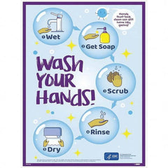 NMC - "COVID-19 - Wash Your Hands", 18" Wide x 24" High, Paper Safety Sign - Exact Industrial Supply