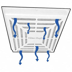 Elima-Draft - Registers & Diffusers Type: Ceiling Diffuser Cover Style: Filtration Cover - Exact Industrial Supply