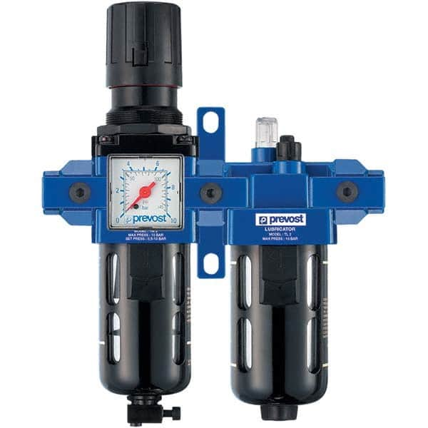 Prevost - Filter, Regulator & Lubricator (FRL) Units Configuration: 2 Pc. Filter/Regulator-Lubricator Body Type: Standard - Exact Industrial Supply