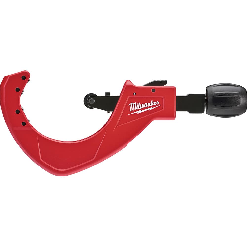 Milwaukee Tool - Pipe & Tube Cutters; Type: Quick Adjust Tube Cutter ; Maximum Pipe Capacity (Inch): 3-1/2 ; Minimum Pipe Capacity: 1/8 (Inch); Cuts Material Type: Copper ; Overall Length (Inch): 13.2 ; Battery Included: No - Exact Industrial Supply