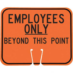 PRO-SAFE - "Notice - Employees Only Beyond This Point", 12-1/2" Wide x 10-1/2" High, ABS Safety Sign - Exact Industrial Supply