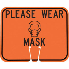 PRO-SAFE - "Notice - Please Wear A Mask", 12-1/2" Wide x 10-1/2" High, ABS Safety Sign - Exact Industrial Supply