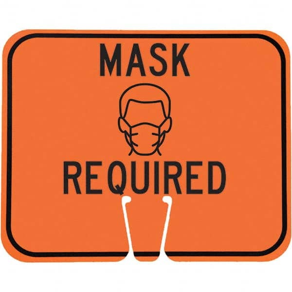 PRO-SAFE - "Notice - Mask Required", 12-1/2" Wide x 10-1/2" High, ABS Safety Sign - Exact Industrial Supply