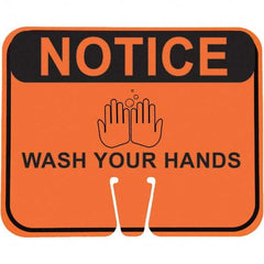 PRO-SAFE - "Notice Wash Your Hands", 12-1/2" Wide x 10-1/2" High, ABS Safety Sign - Exact Industrial Supply