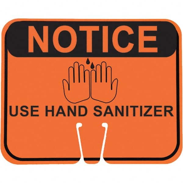 PRO-SAFE - "Notice Use Hand Sanitizer", 12-1/2" Wide x 10-1/2" High, ABS Safety Sign - Exact Industrial Supply