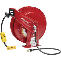 Reelcraft - Cord & Cable Reels End Type: Triple Tap Outlet Cable Length (Feet): 75 - Exact Industrial Supply