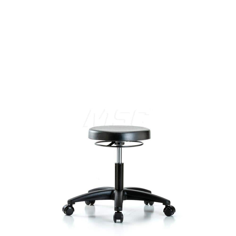 Lab Stool: Polyurethane, 24″ Seat Width, 24″ Seat Depth Round Height