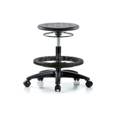 Lab Stool: Polyurethane, 24″ Seat Width, 24″ Seat Depth Round Height