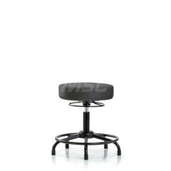 Lab Stool: Vinyl, 24″ Seat Width, 24″ Seat Depth Round Height