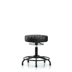 Lab Stool: Vinyl, 24″ Seat Width, 24″ Seat Depth Round Height