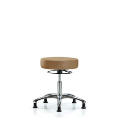 Lab Stool: Vinyl, 25″ Seat Width, 25″ Seat Depth Round Height