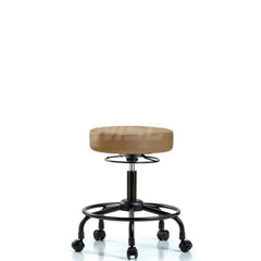 Lab Stool: Vinyl, 24″ Seat Width, 24″ Seat Depth Round Height