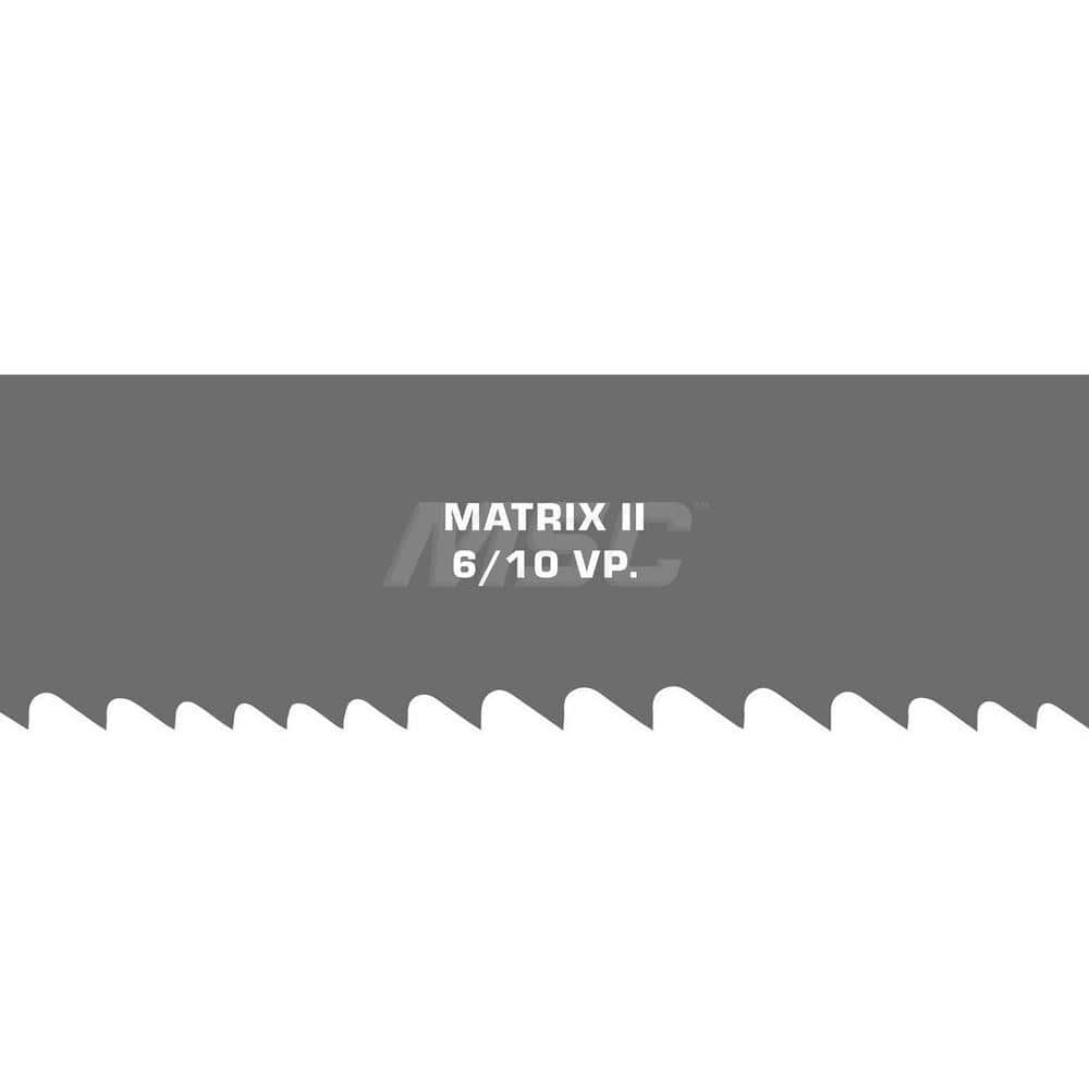 Welded Bandsaw Blade: 12' 6″ Long, 1/2″ Wide, 0.025″ Thick, 6 to 10 TPI Bi-Metal, Toothed Edge