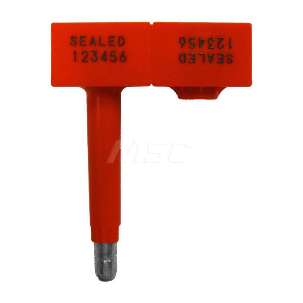 Security Seals; Type: Security Seal; Cable Seal; Overall Length (Decimal Inch): 13.00; 13.10000; Operating Length: 12; 12 in; Breaking Strength: 2400.000; Material: Aluminum; Color: Red; Various; Breaking Strength (Kgs): 1088.00; Style: Cable Seal; Color: