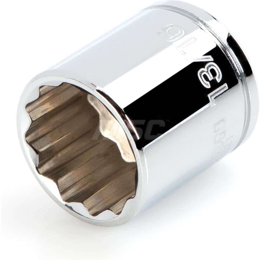 Hand Socket: 3/8″ Drive, 13/16″ Socket, 12-Point Chrome-Plated & Polished