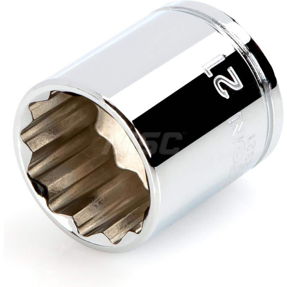 Hand Socket: 3/8″ Drive, 21 mm Socket, 12-Point Chrome-Plated & Polished